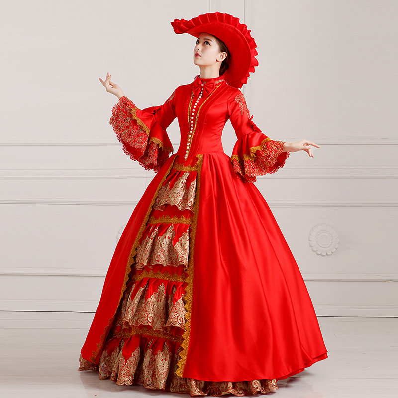 Royal Ladies Victorian Dresses - Champagne Masquerade Costumes & Ball Gowns  for Women, Ideal for Costume Parties