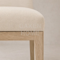 Chaise de salle à manger en bois massif OAKEN, design simple pour hôtel, appartement, restaurant, mobilier de maison