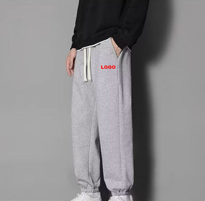 Pantalon de jogging à taille élastique vierge personnalisé pour hommes pantalon de survêtement surdimensionné pour hommes décontracté Street Wear pantalon de survêtement en polaire lourde pantalon de jogging - Product Image 1