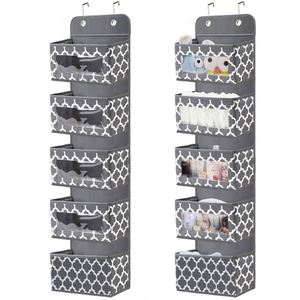 Over Door Hanging Organizer, Wall Mount Storage, Clear Window and PVC Pocket for Storage Cosmetics, Stationery, Sundries - Product Image 1