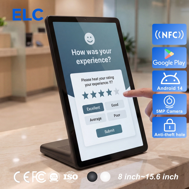 Tabletop Vertical Advertising Display L-Shape Interactive Touch Tablet 11Inch Android 14 4+64GB  for Customer Feedback