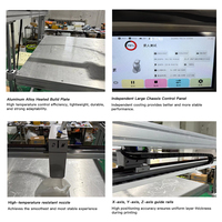 Printer 3D FDM Tertutup Besar 1000*1000mm dengan Auto Leveling, Single Extruder, Ukuran Cetak Besar untuk Industri, Mesin Pencetak 3D