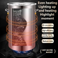 Perlengkapan Hotel Panci Masak Dapur Stainless Steel 201 Kapasitas Besar Peralatan Restoran Wadah Sup dengan Dua Pegangan dan Tutup