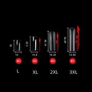 Ventes en gros de pointes d'ongles en gel X, couverture complète <span class=keywords><strong>XXL</strong></span>, 360 pièces, <span class=keywords><strong>faux</strong></span> ongles de haute qualité, pointes d'extension d'ongles en gel souple 3XL - Product Image 5