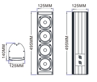 Usine PA Vente en Gros Colonne Line Array Portable Étanche CV4054 200W pour Événements et Conférences