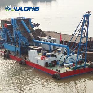 เรือขุดทรายจูล่งแบบใช้โซ่ ความจุ 1200 ลบ.ม./ชม. ใช้เครื่องยนต์ดีเซล สำหรับขุดทรายในแม่น้ำและทะเลสาบ โครงสร้างลำเรือแบบถอดประกอบได้ - Product Image 5