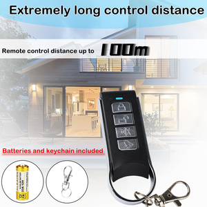 Premium 433MHz RF Universal Learning <strong>Code</strong> Rolling <strong>Code</strong> 4-Button Wireless <strong>Key</strong> Fob Remote Control for Barrier Gate &amp; Parking Lock - Product Image 2