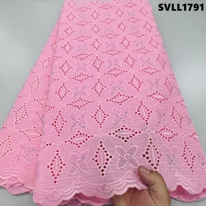 Encaje Suizo de Algodón Africano Nigeriano Ecológico y Sostenible, Tela de Encaje Seco Bordado, Vestido de Mujer Sexy de Lujo - Product Image 4