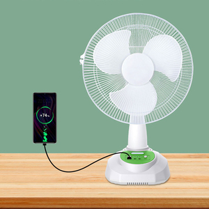 Ventilador de Mesa Inteligente Portátil Recargable con Energía Solar de 12 Pulgadas, con Luces Solares, Motor de Cobre, 3 Velocidades, Oscilante, GDP-012LA Sol - Product Image 6