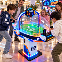 Table de football interactive commerciale 2 joueurs avec dôme en acrylique pour la location d'événements – Jeu d'arcade de football LED