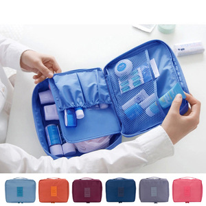 Travel Cosmetic Storage Bag Rectangle Waterproof Polyester Makeup Organizer For Women Travel And Business Use - Product Image 4
