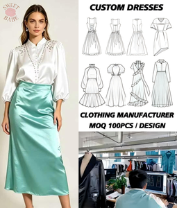 Elegante Falda Midi de Satén Verde Menta — Falda de Cintura Alta, Estilo Línea A, para Ocasiones Especiales y Vestimenta Formal - Product Image 1