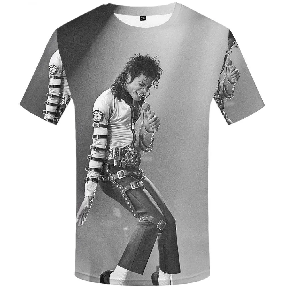 Michael Jackson T Vestiti camicia Da Ballo Camicie Tees Abbigliamento Maglietta Degli Uomini Divertente Hip hop Casuale di Estate