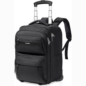 Free Sample Custom Rolling School <b>Laptop</b> Wheeled Trolley Backpack with Wheels Fit 17 Inch <b>Laptop</b> Polyester Portable - Product Image 3