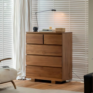 ตู้ลิ้นชักไม้สัก YG ห้าชั้น / ตู้ไม้เนื้อแข็งสไตล์วินเทจสำหรับห้องนอนและห้องนั่งเล่น รุ่น YG-009 - Product Image 4