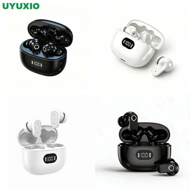 Wireless Earphones Music Headphones designed with HiFi Sound Clear Calls 36H Battery Life Low Latency for Running Gym Office
