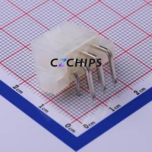 C4255WR-E-2X03P Wire-to-<b>Board</b> <b>Pin</b> Header Bent Lead Through Hole,P=4.2mm Connector 2x3P 4.2mm Right Angle Insert 6P - Product Image 2