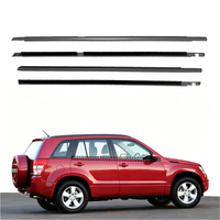 4 pièces Bande de caoutchouc de vitre de porte extérieure pour Suzuki Grand Vitara 2005-2008 2009-2012 2013-2017
