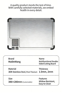<span class=keywords><strong>Tabla</strong></span> <span class=keywords><strong>de</strong></span> <span class=keywords><strong>Cortar</strong></span> <span class=keywords><strong>de</strong></span> Acero Inoxidable 304 <span class=keywords><strong>de</strong></span> Grado Alimenticio, <span class=keywords><strong>Tabla</strong></span> <span class=keywords><strong>de</strong></span> <span class=keywords><strong>Cortar</strong></span> Queso <span class=keywords><strong>de</strong></span> Metal <span class=keywords><strong>de</strong></span> Doble Cara con Ranuras para Frutas y Carne - Product Image 4