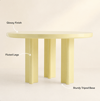 Table à manger ronde en bois massif, style minimaliste moderne, pour la maison, le restaurant, le bar, pas d'assemblage nécessaire