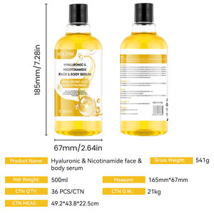 Nuovo Arrivo: 4 Tipi di Siero Viso e Corpo con Acido Ialuronico, Nicotinamide, Alfa Arbutina, AHA e Vitamina C, 500ml, Personalizzabile OEM - Product Image 3