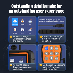 Lancol tự động Máy quét công cụ Chẩn đoán OBD2 đọc mã W/Pin Tester phát lại dữ liệu đa ngôn ngữ Pin khởi động thử nghiệm Meter - Product Image 3