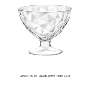 Bol à glace Bormioli Rocco Dessert Diamond 36 cl 11,5 x 9,9 h cm pour la restauration, les hôtels, les fournitures en gros - Product Image 3