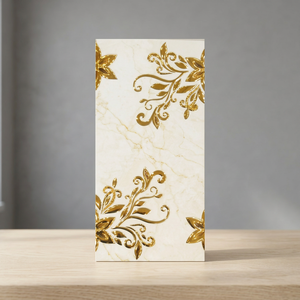 Carreaux muraux décoratifs de luxe pour designers d'intérieur de Morbi, en céramique numérique or et argent, 300x600mm - Product Image 3