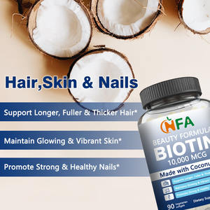 Suplemento de extracto de biotina orgánica más vendido, soporta un cabello más largo y grueso y promueve una fuerte salud, cápsulas blandas de biotina - Product Image 3