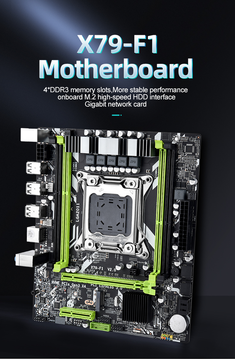 Desktop X79 Chipset LGA 2011 Socket Xf1 Gaming Motherboard