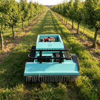 Tondeuse robot chenillée diesel 1000 mm à télécommande DIY, coupe-herbe industriel 4 temps CE pour ferme et verger, avec fonction de paillage