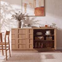 Buffet moderne en bois, armoire de rangement, grande credenza, table console à 9 compartiments pour salon, salle à manger