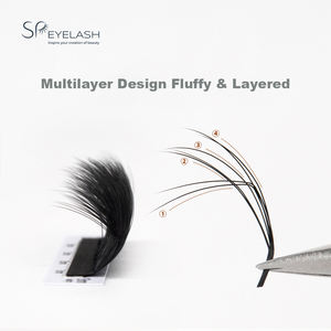 SP EYELASH Vente en gros Extensions de cils en faux vison en cachemire 4D Ventilateur facile Volume <span class=keywords><strong>russe</strong></span> Marque privée Extension de cils Cilios Cils - Product Image 4