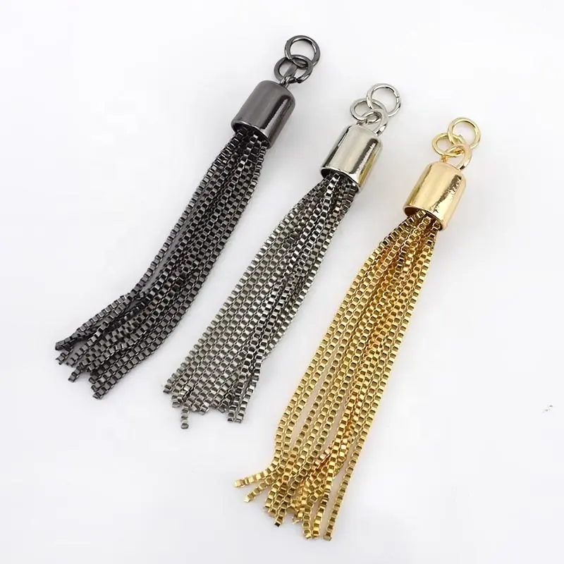 Meetee TF004 Alloy Tassels Handbag Hardware Accessories Side Decoration Pendants Strap Clasp Keychains Bag Tassel Ornament