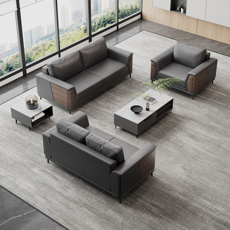 Luxury Modern Executive Leather Sofa Set
