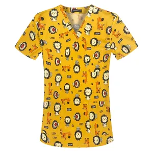 Uniformi mediche <span class=keywords><strong>medico</strong></span> chirurgico infermiere <span class=keywords><strong>lavoro</strong></span> infermieristico set da <span class=keywords><strong>lavoro</strong></span> a manica corta uniforme da ospedale con scollo a V - Product Image 6