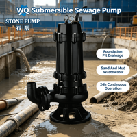 Pompe submersible industrielle WQ anti-colmatage pour eaux usées, pompe immergée pour le rejet des eaux usées sur les chantiers de construction