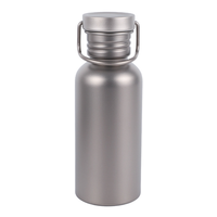 Bouteille d'eau en titane pur, légère, étanche et durable pour les aventures en plein air, les voyages, la randonnée, le camping et les sports