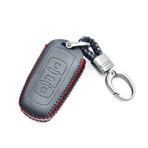 Genuine Leather Fob Remote Key Cover Car Key Pouch car key cover case remote car key case For emgrand