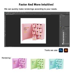 Free Design Custom Embossed Sponge Lined Biodegradable Matt Lamination Rigid Christmas Advent Calendar Cosmetic Gift Box Luxury - Product Image 3