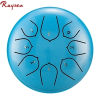 Cheap Price 6 Inch 8 Tone Steel Tongue Drum C Tone Kids Hluru