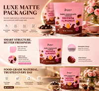 Sachet Doypack Personnalisé avec Logo Imprimé, Finition Laminée, Fermeture Zippée, Emballage Alimentaire en PET/PE pour Chocolat, Bouchées de Brioche, Snacks, Aliments pour Bébé, Sucre