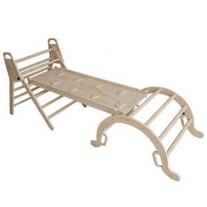 Rampe <span class=keywords><strong>de</strong></span> gymnastique multifonctionnelle en triangle en <span class=keywords><strong>bois</strong></span> pour enfants, aire <span class=keywords><strong>de</strong></span> <span class=keywords><strong>jeux</strong></span> intérieure/extérieure, échelle d'escalade adaptée aux tout-petits. - Product Image 2