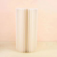Présentoir cylindrique pliable en nid d'abeille décorations de mariage support de table à dessert pour gâteau en papier support de fleurs de mariage