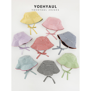 YOEHYAUL S1899 Cappelli a Secchiello Reversibili Casual per Adolescenti e Bambine, Etichetta Personalizzata, Cappello Primaverile a Quadri per Bambini e Ragazzi - Product Image 2