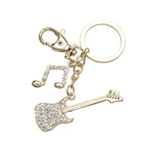 Portachiavi a Forma di Chitarra Elettrica con Cristalli, Categoria Prodotti Portachiavi - Product Image 1