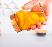 Bocaux en verre de 220 ml, 360 ml, 1 oz, 2 oz, 3 oz, 6 oz, 8 oz, 12 oz pour aliments en conserve, cornichons, miel, avec couvercle à vis métallique, vente en gros