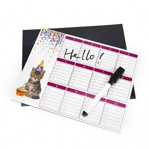 Customised Logo <b>Fridge</b> Magnetic Meal Planner Agenda <b>Board</b> Erasable Magnetic Refrigerator Calendar - Product Image 3