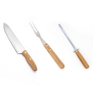 Dễ Dàng Làm Sạch 9 Cái Tay Cầm Bằng Gỗ Chất Lượng Cao Dụng Cụ BBQ Ngoài Trời Với Phụ Kiện Thớt BBQ Cho Môi Trường Dao Gỗ - Product Image 2