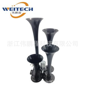 แตรลมไฟฟ้า Weitech 4 ทิศทาง 24V สีดำ ทำจากพลาสติก สำหรับติดตั้งเพิ่มเติมในรถยนต์ - Product Image 1